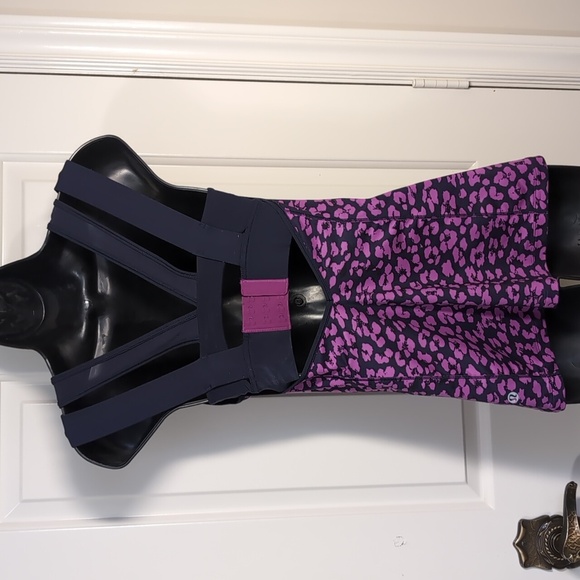 Lululemon Super Sport Tank Mini Cherry cheetah Ultra Violet Naval Blue Size 4 - Picture 4 of 12